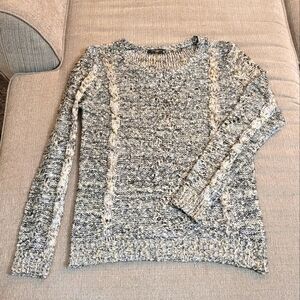 Miss Kelly 1999 Knit Sequin Boho Shiny Sweater Size Small Metallic